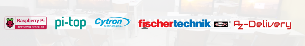 Our partners: Raspberry Pi, pi-top, Cytron, fischertechnik, Az-Delivery etc